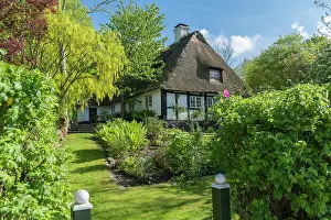Thatched: Typical Thatched Cottage, Sieseby, Thumby, Schleswig