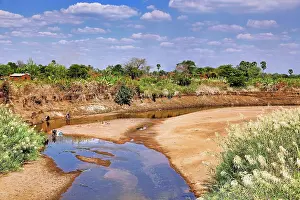 Wash: Typische Flusslandschaft in Sambia