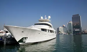 Lifestyle: UAE, Dubai, Dubai Creek. Luxury yacht docked