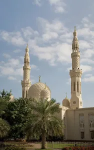 Emirates: UAE, Dubai. View of Jumeirah Mosque