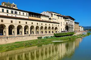 Arno: The Uffizi Gallery and the River Arno, Florence, Italy