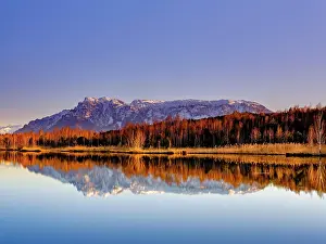 Untersberg: Untersberg reflected in the moor lake in Ainringer