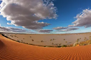Simpson: Unusual flood water between dunes seen from Big Red