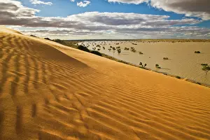 Simpson: Unusual flood water between dunes seen from Big Red