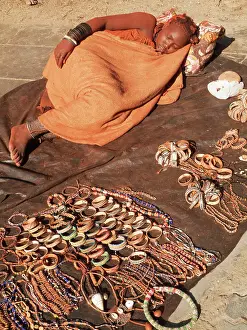 Swakopmund: The unusual sight of a Himba woman in the seaside