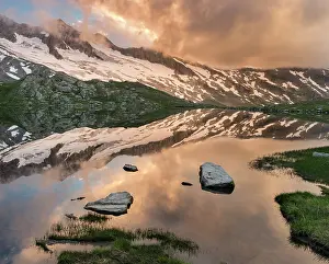 Alpen: Upper Lake Gerlos in Nationalpark Hohe Tauern