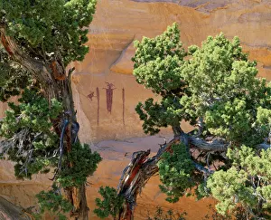 Engraving: USA - archaeology Sinbad pictographs / petroglyphs