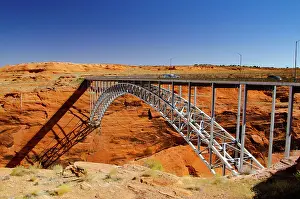 Arizona: USA, Arizona, Page. Glen Canyon Dam Bridge