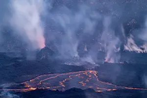 Smoke: USA, Big Island, Hawaii. Smoldering eruption of