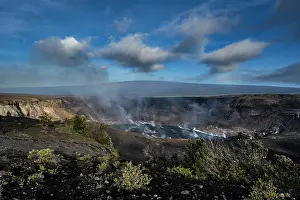Smoke: USA, Big Island, Hawaii. Smoldering eruption of