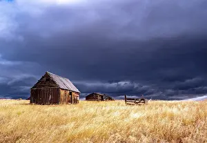 Highway: USA, Idaho, Highway 36, Liberty storm passing over