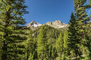 Idaho: USA, Idaho, Sawtooth Wilderness. Mountain and valley