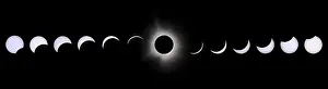 Composite: USA, Indiana, Carmel. Composite of total solar eclipse