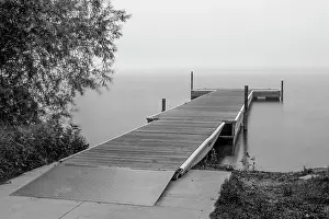 Dock: USA, Minnesota, Bemidji, Dock on Lake Bemidji