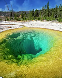 Geysers: USA - Morning glory pool, Upper Geyser basin