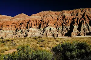 Nevada: USA, Nevada, Panaca. Cathedral Gorge State Park, sculpted