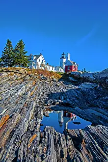 Lighthouse: USA, New England, Maine, Pemaquid Point Lighthouse