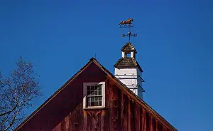 Wooden: USA, New England, Vermont weather vane on top of