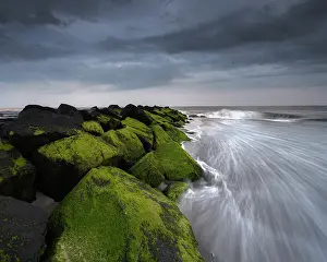 Seashore: USA, New Jersey, Cape May National Seashore. Sunset