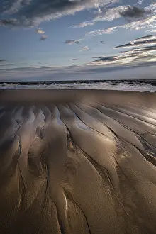 Seashore: USA, New Jersey, Cape May National Seashore. Sunset