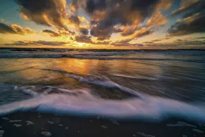 Seashore: USA, New Jersey, Cape May National Seashore. Sunset