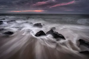 Seashore: USA, New Jersey, Cape May National Seashore. Sunrise