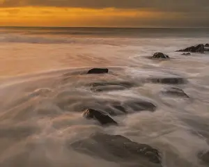Seashore: USA, New Jersey, Cape May National Seashore. Sunrise