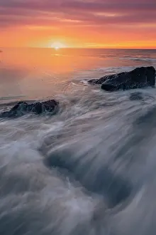 Seashore: USA, New Jersey, Cape May National Seashore. Sunrise on