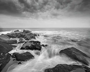 Seascape: USA, New Jersey, Cape May National Seashore. Ocean and waves
