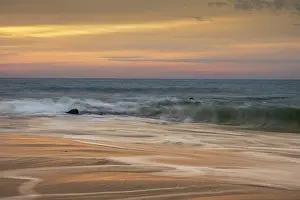 Seascape: USA, New Jersey, Cape May National Seashore. Ocean shore and