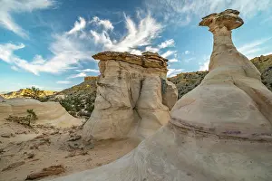 Gordon: USA, New Mexico, Ojito Wilderness. Eroded desert rocks