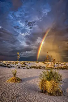 Storm: USA, New Mexico, White Sands National Park. Thunderstorm
