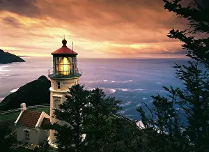 Direction: USA, Oregon, View of Heceta Head Lighthouse