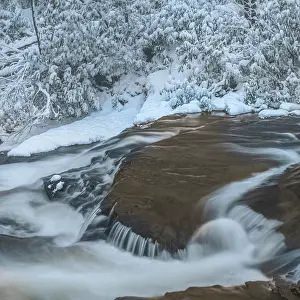 Rapid: USA, Pennsylvania, Delaware Water Gap. Stream rapids and