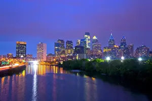 Philadelphia: USA, Pennsylvania, Philadelphia. Sunset