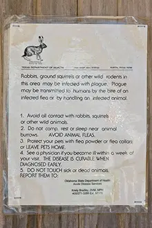2008: USA - Plague warning sign in Texas Panhandle. 2008