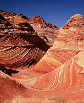 Bedded: USA - Plateau cross-bedded navajo sandstone. Utah, Colorado