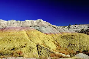Bernard Friel: USA, South Dakota. Badlands National Park, Yellow Mounds