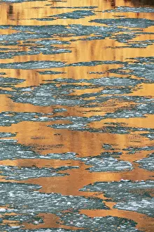 Floe: USA, Utah. Abstract design, reflections of canyon