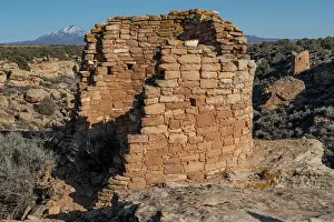 Ruin: USA, Utah. Ancient ruin along the Little Ruin Trail