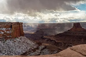 Point: USA, Utah. Stormy canyons from the Bighorn Overlook