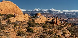Sandstone: USA, Utah. Vista of sandstone formations in the
