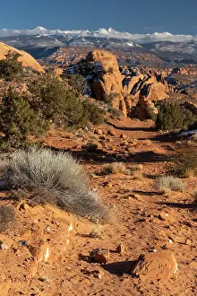 Sandstone: USA, Utah. Vista of sandstone formations in the