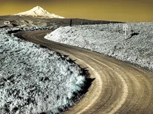 Infrared: USA, Washington State. Infrared capture of road