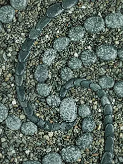 Seabeck: USA, Washington State, Seabeck. Close-up of rock design