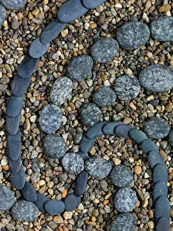 Seabeck: USA, Washington State, Seabeck. Close-up of rock design