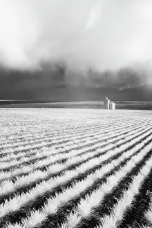 Infrared: USA, Washington State, Silo with Storm front coming