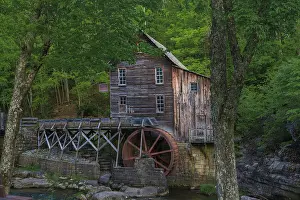 Wooden: USA, West Virginia, Babcock State Park. Landscape with Glade