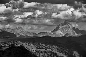 Wyoming: USA, Wyoming. Grand Teton is visible from Taylor mountain