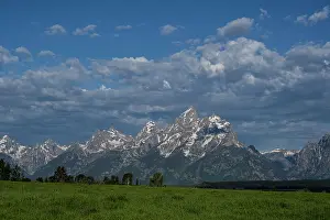 Wyoming: USA, Wyoming. Landscape of the Grand Teton, Grand Teton